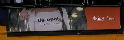OpenOffice Advert on a Bus in Redmond OpenOffice Advert