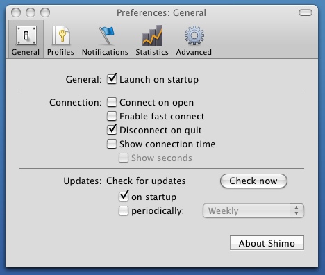 Shimo Preferences Shimo Preferences